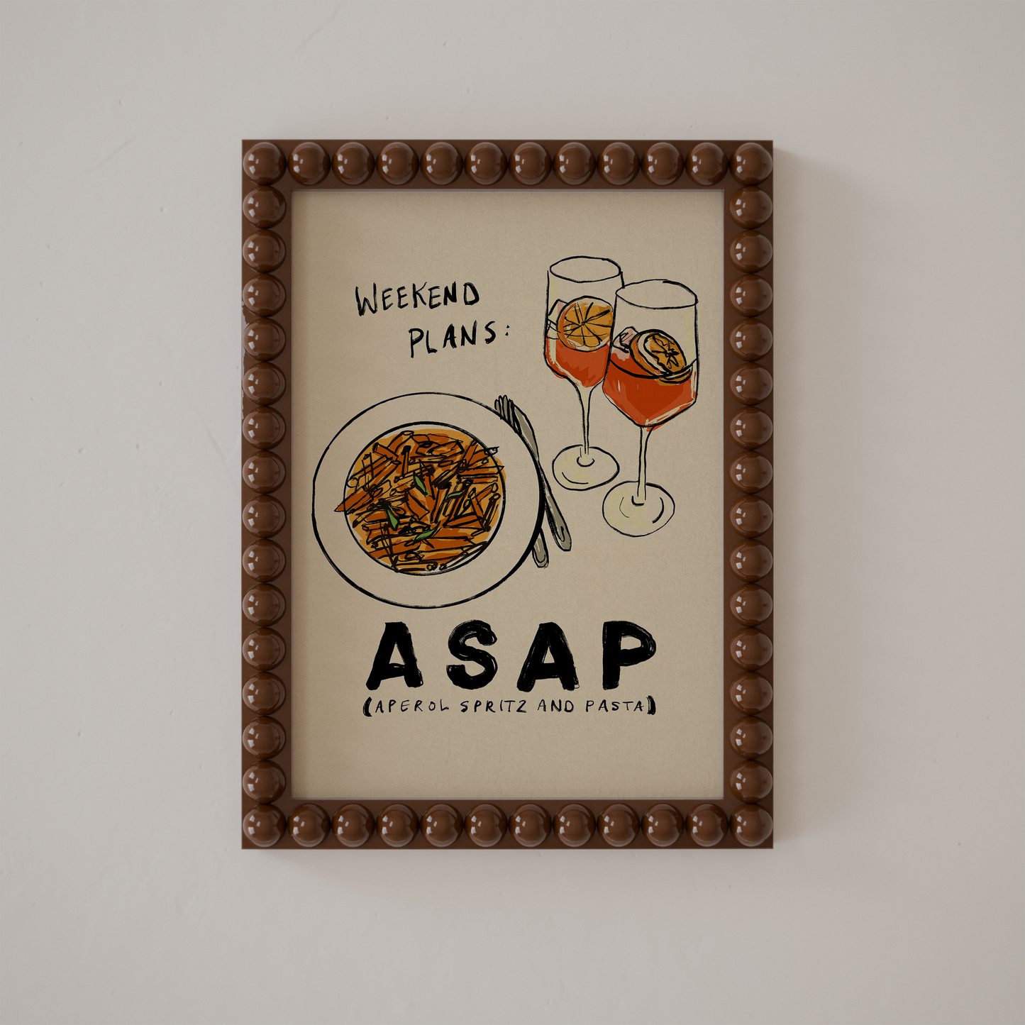 Weekend Plans: Aperol and Pasta Print