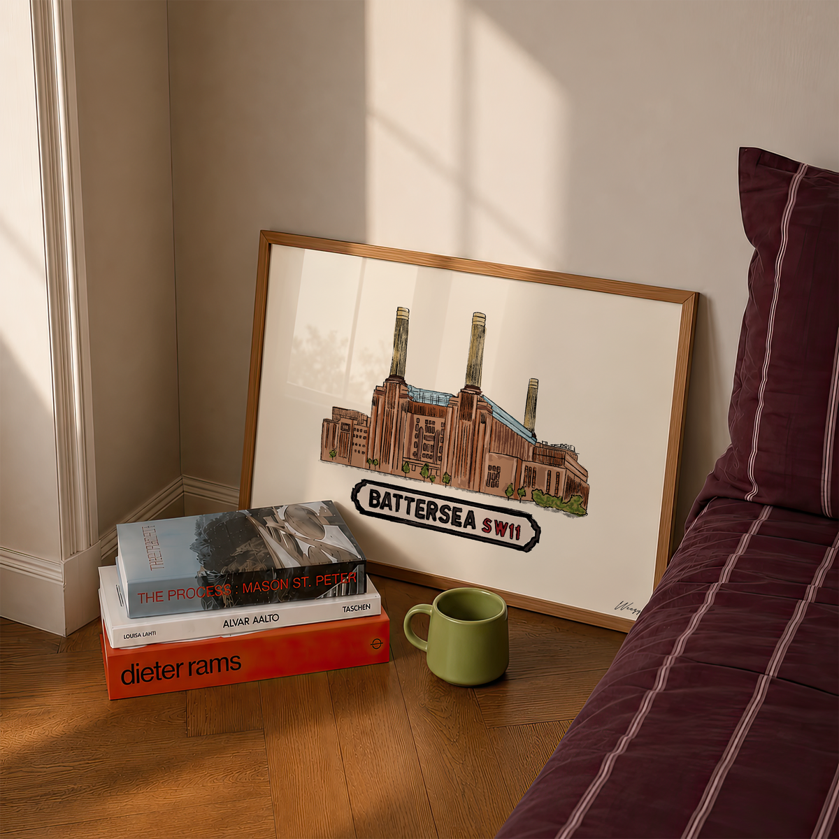 Battersea Power Station Print | South London Collage Wall Art