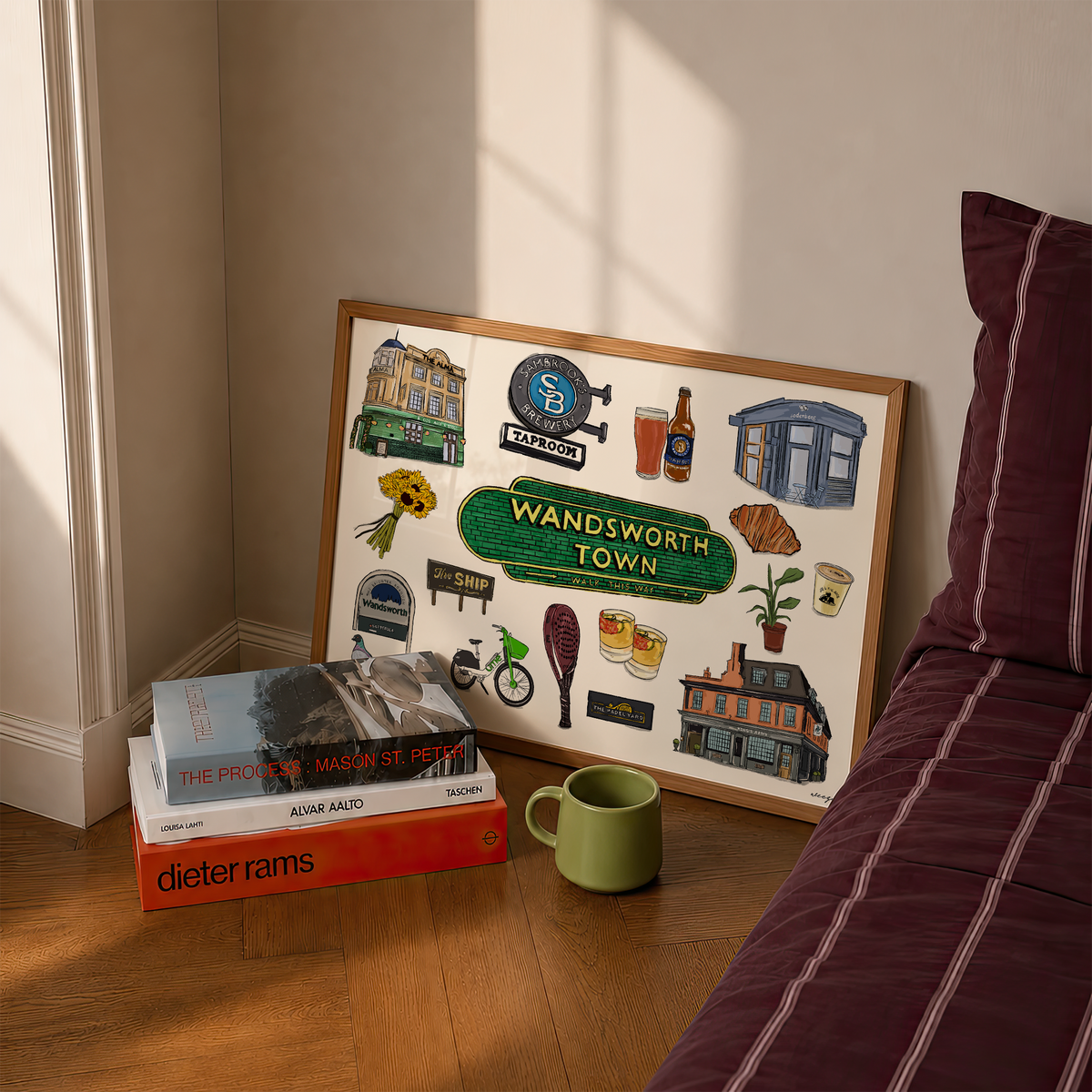 Wandsworth Print | South London Collage Wall Art
