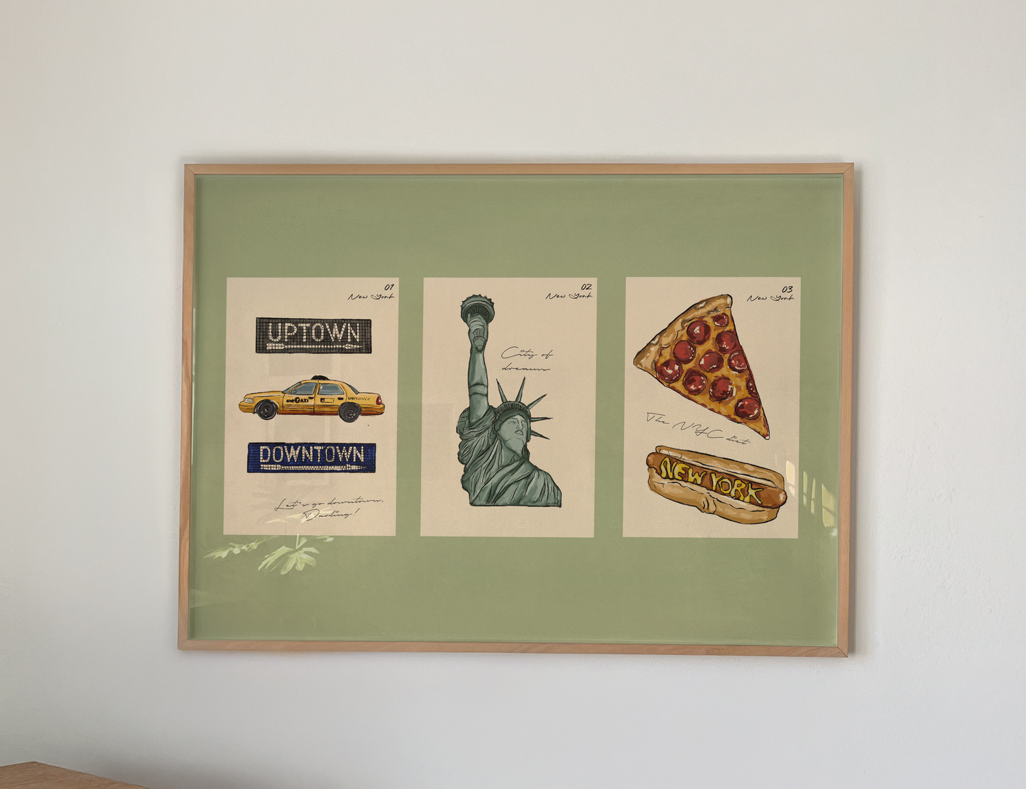 NYC City of Dreams - Three Mini Landmarks Print