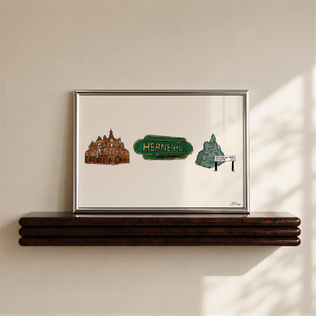 Herne Hill Print | South London Collage Wall Art