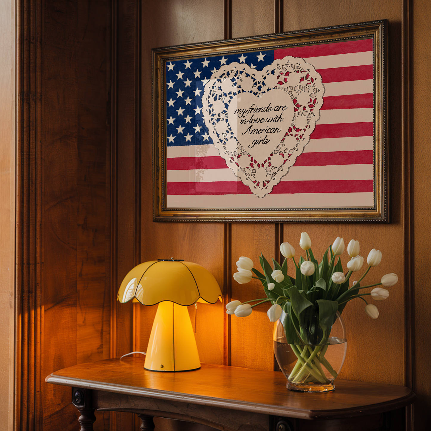 My Friends Are In Love With American Girls Print