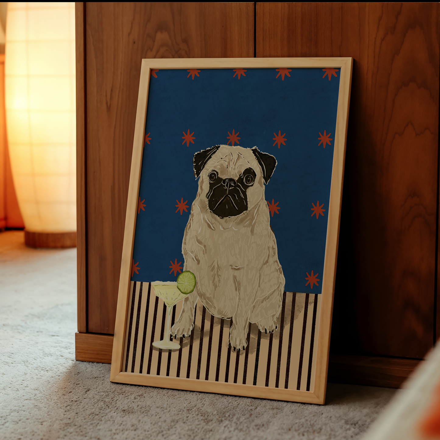 Pug Fawn Print