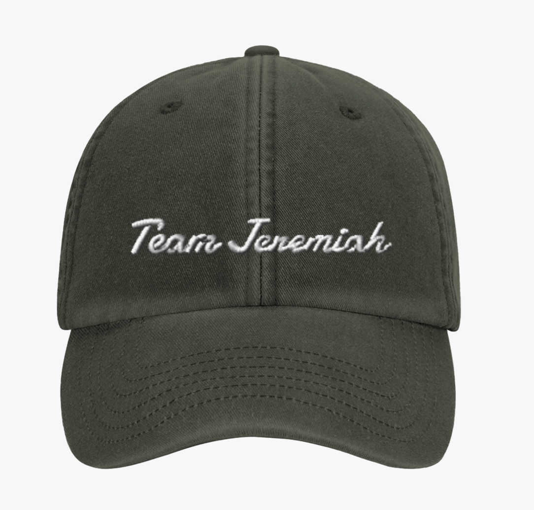 Team Jeremiah Cap (White text)