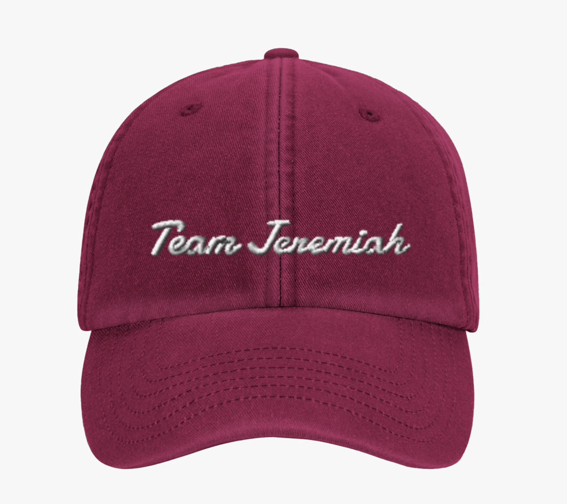 Team Jeremiah Cap (White text)