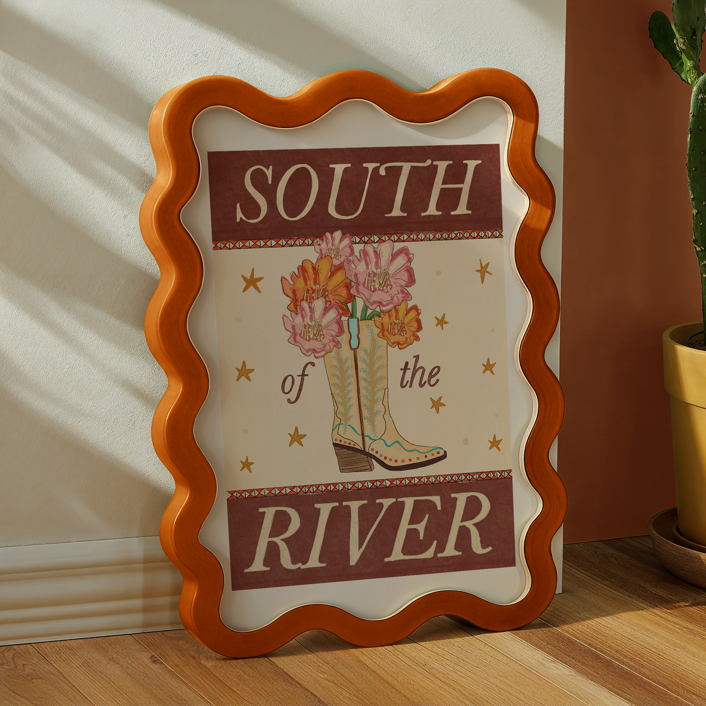 South of the River Brown Print