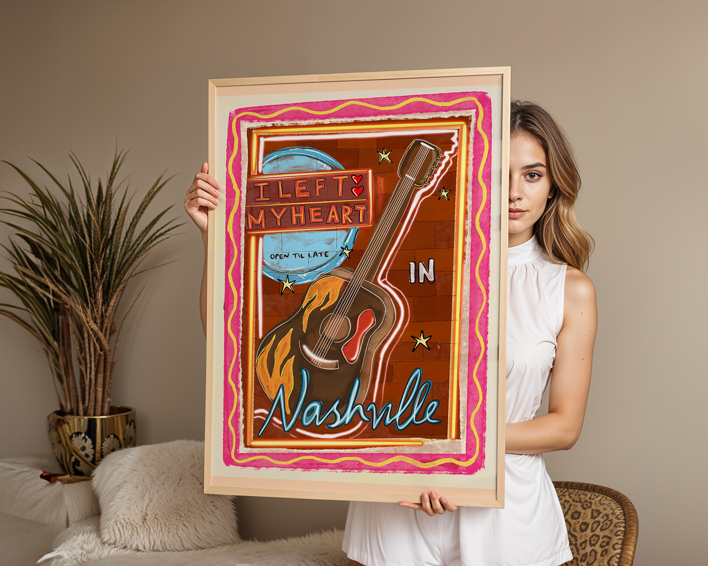 I Left My Heart In Nashville Print