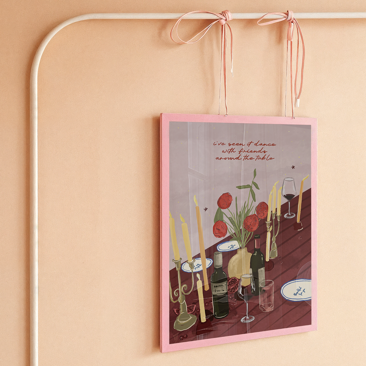 I've Seen It Dance With Friends Around The Table Print
