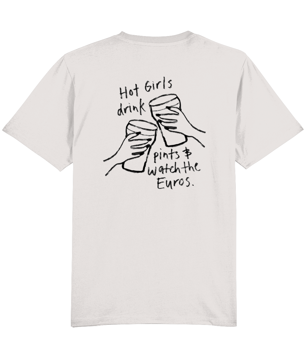 Hot Girls Drink Pints & Watch The Euros Oversized T-Shirt