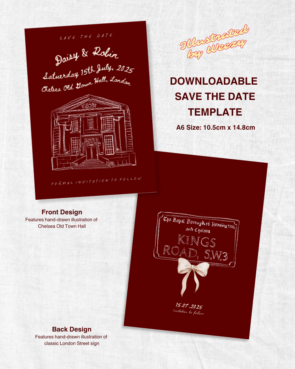 SAVE THE DATE | Chelsea Old Town Hall Digital Invitation Template