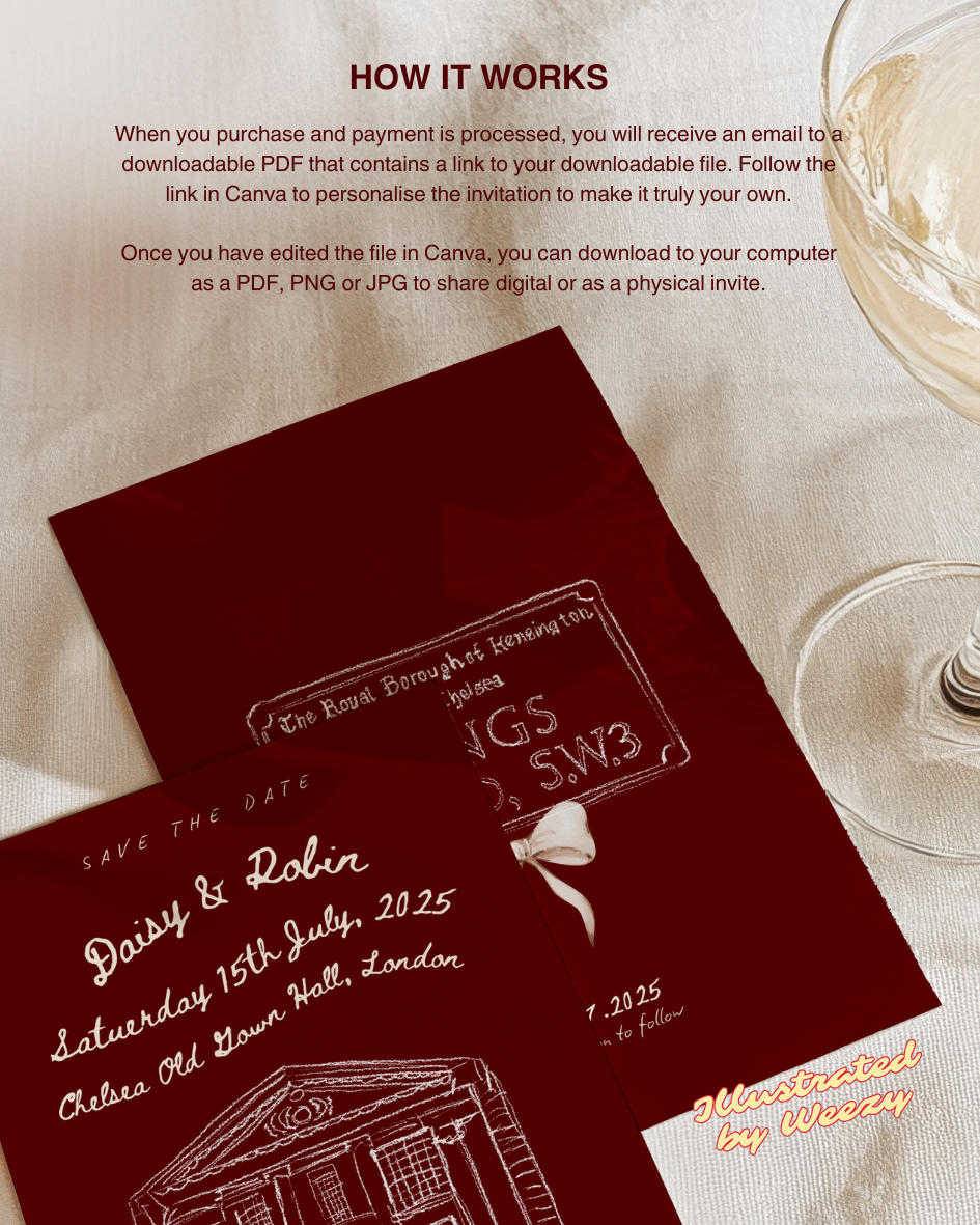 SAVE THE DATE | Chelsea Old Town Hall Digital Invitation Template