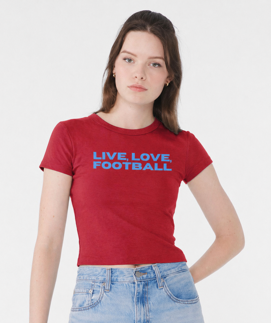 Live, Love, Football Micro Rib Baby T-shirt