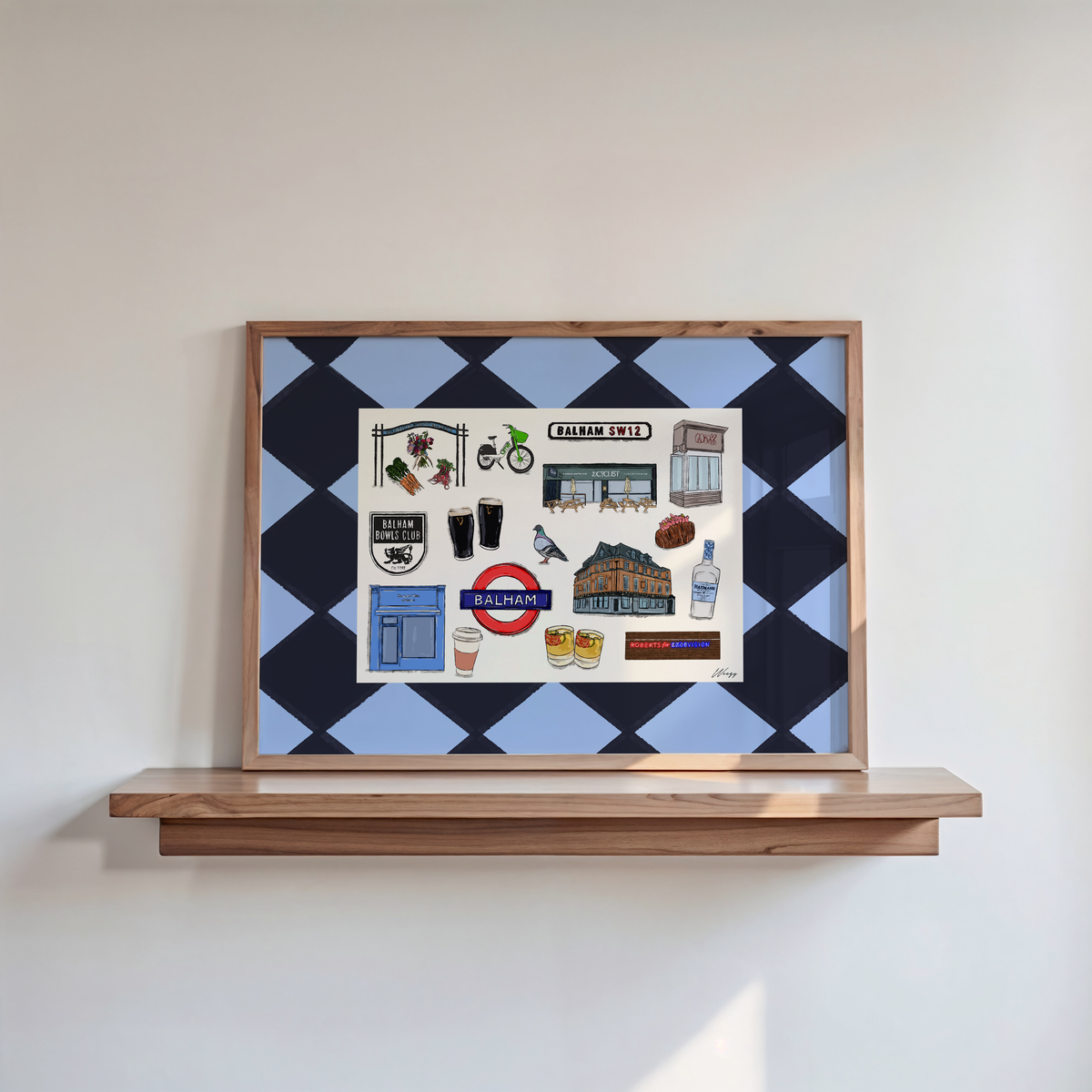 Balham Print | South London Collage Wall Art