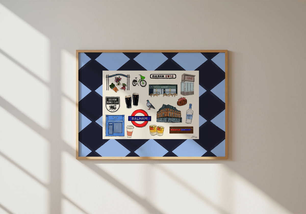 Balham Print | South London Collage Wall Art