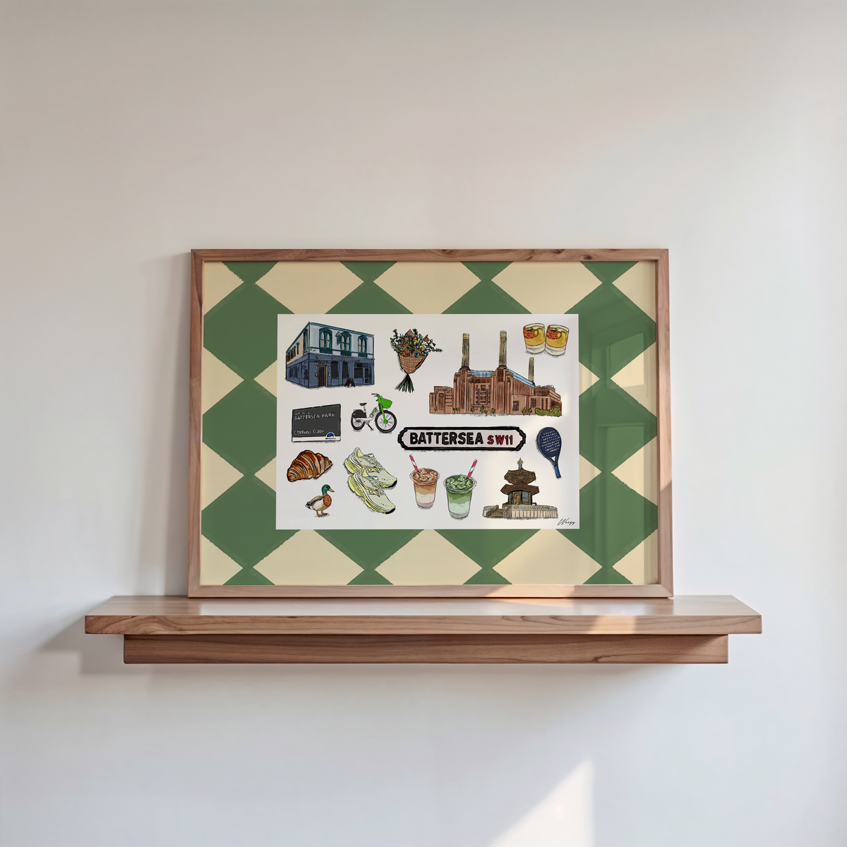 Battersea Print | South London Collage Wall Art