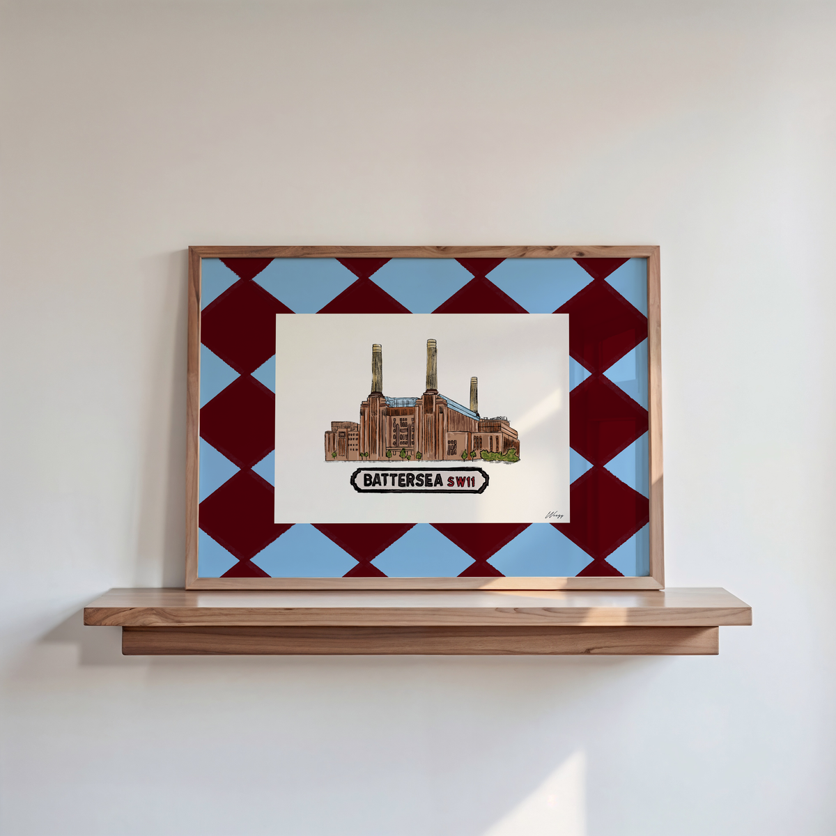 Battersea Power Station Print | South London Collage Wall Art