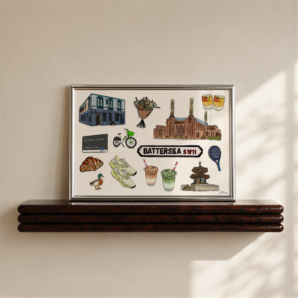 Battersea Print | South London Collage Wall Art