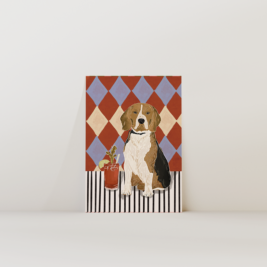 Beagle Cocktail Print