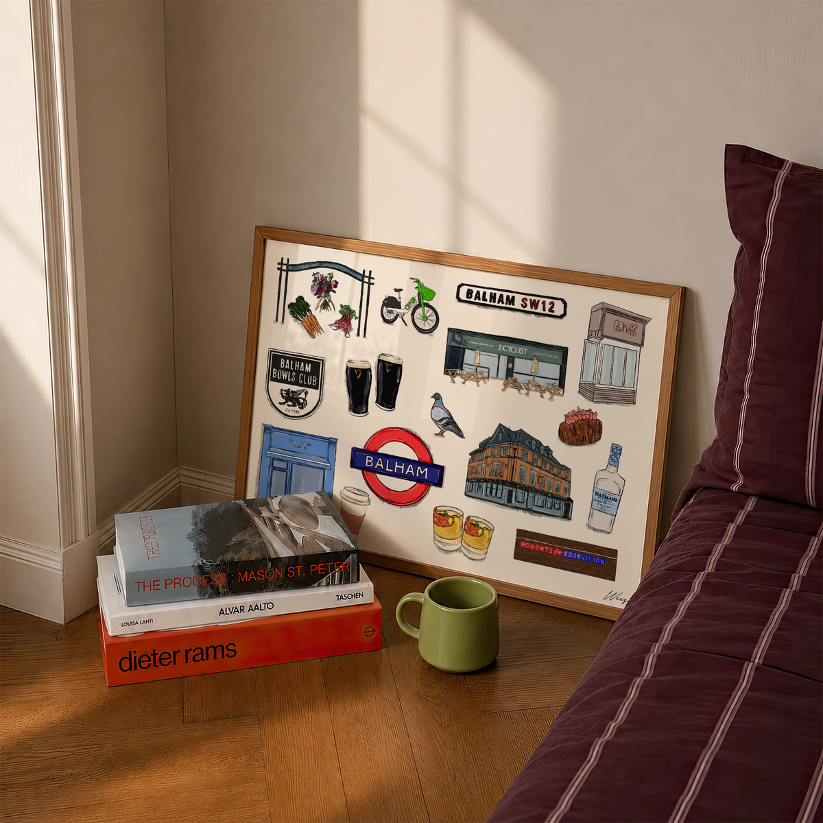 Balham Print | South London Collage Wall Art