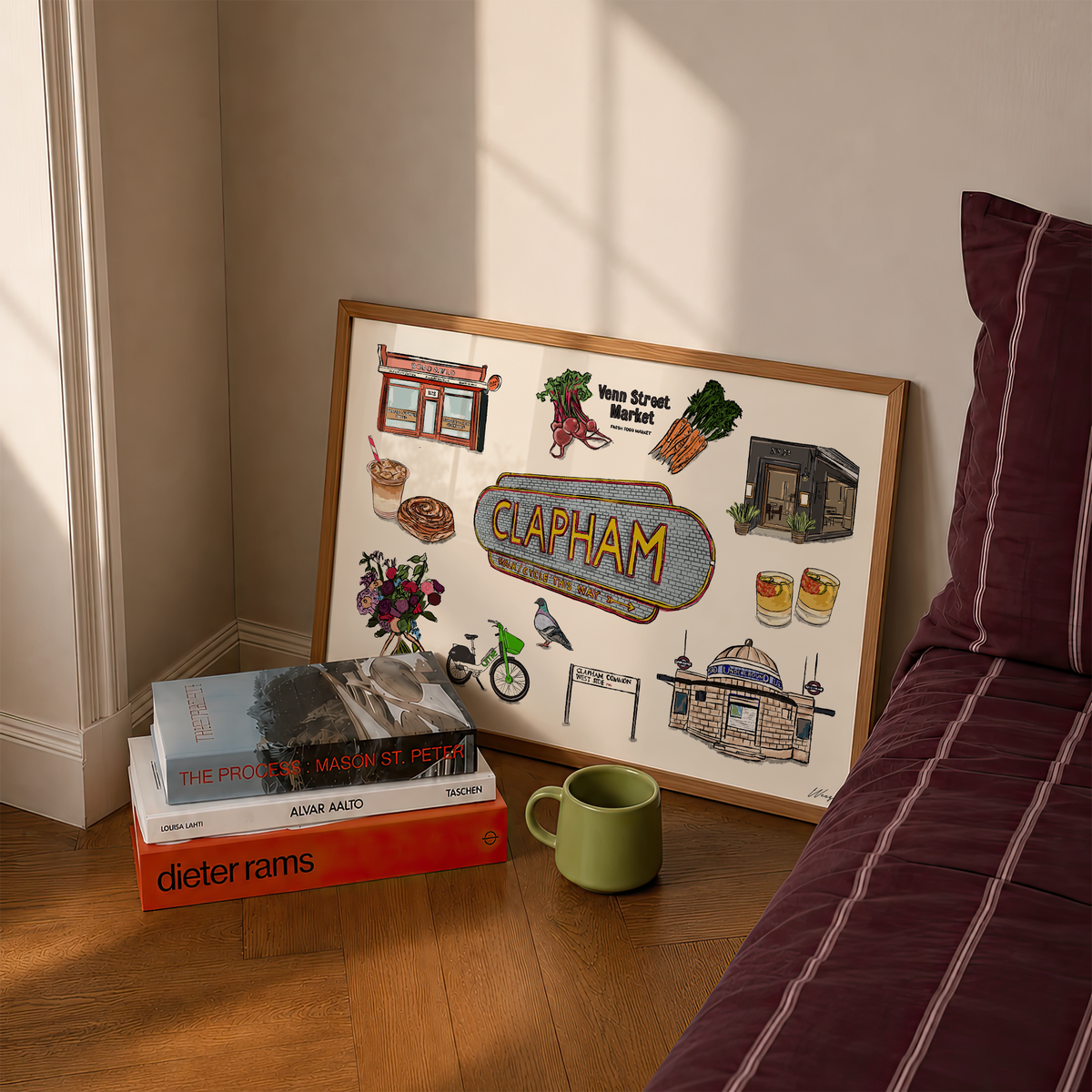 Clapham Print | South London Collage Wall Art