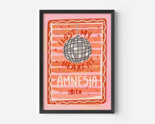 I Lost My Heart In Amnesia Ibiza Print