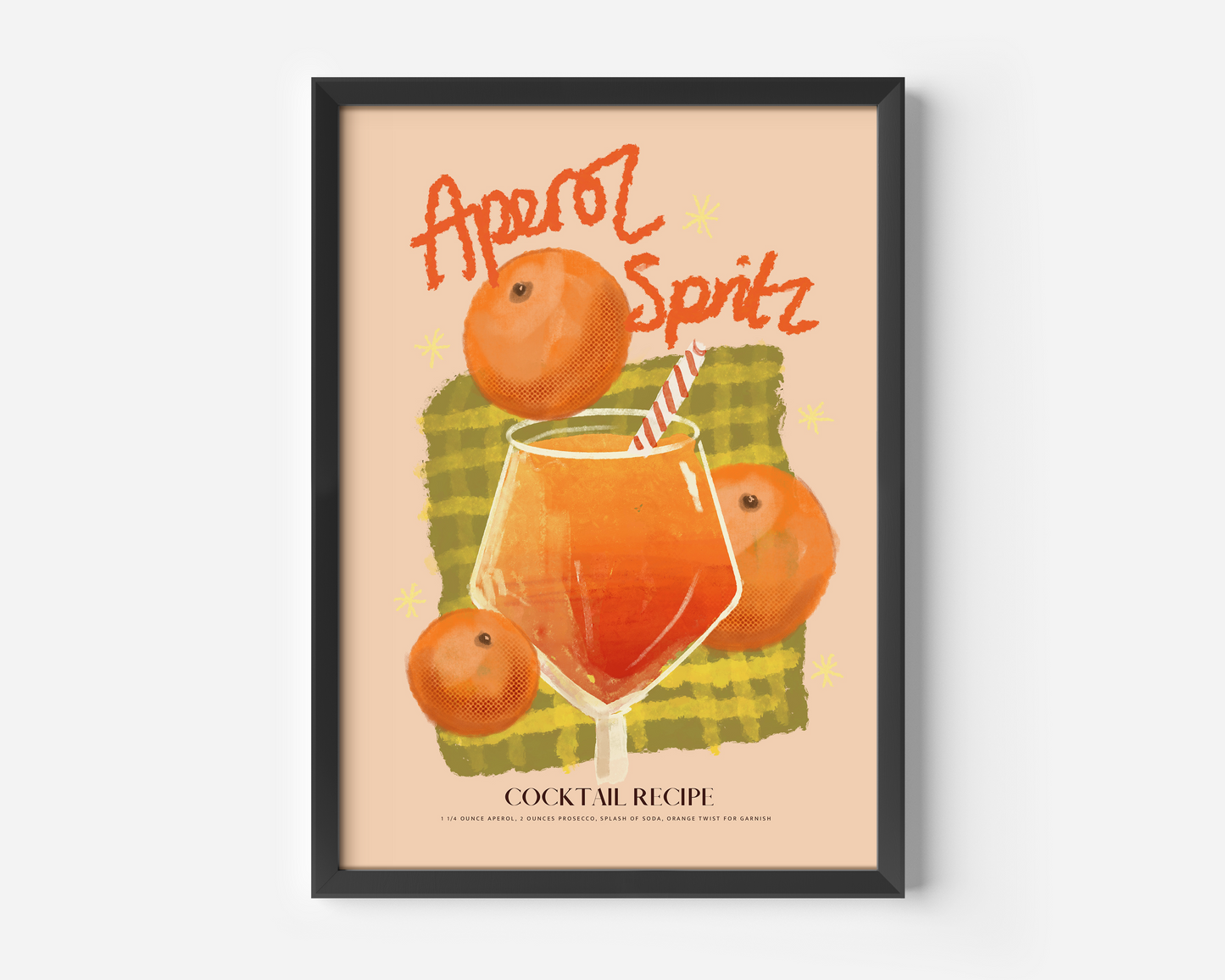 Aperol Spritz Cocktail Print