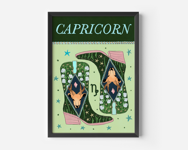 Capricorn Horoscope Print – Illustrated by Weezy