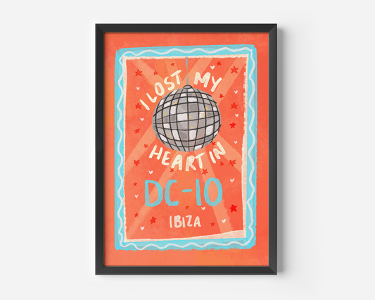 I Lost My Heart At DC-10 Ibiza Print