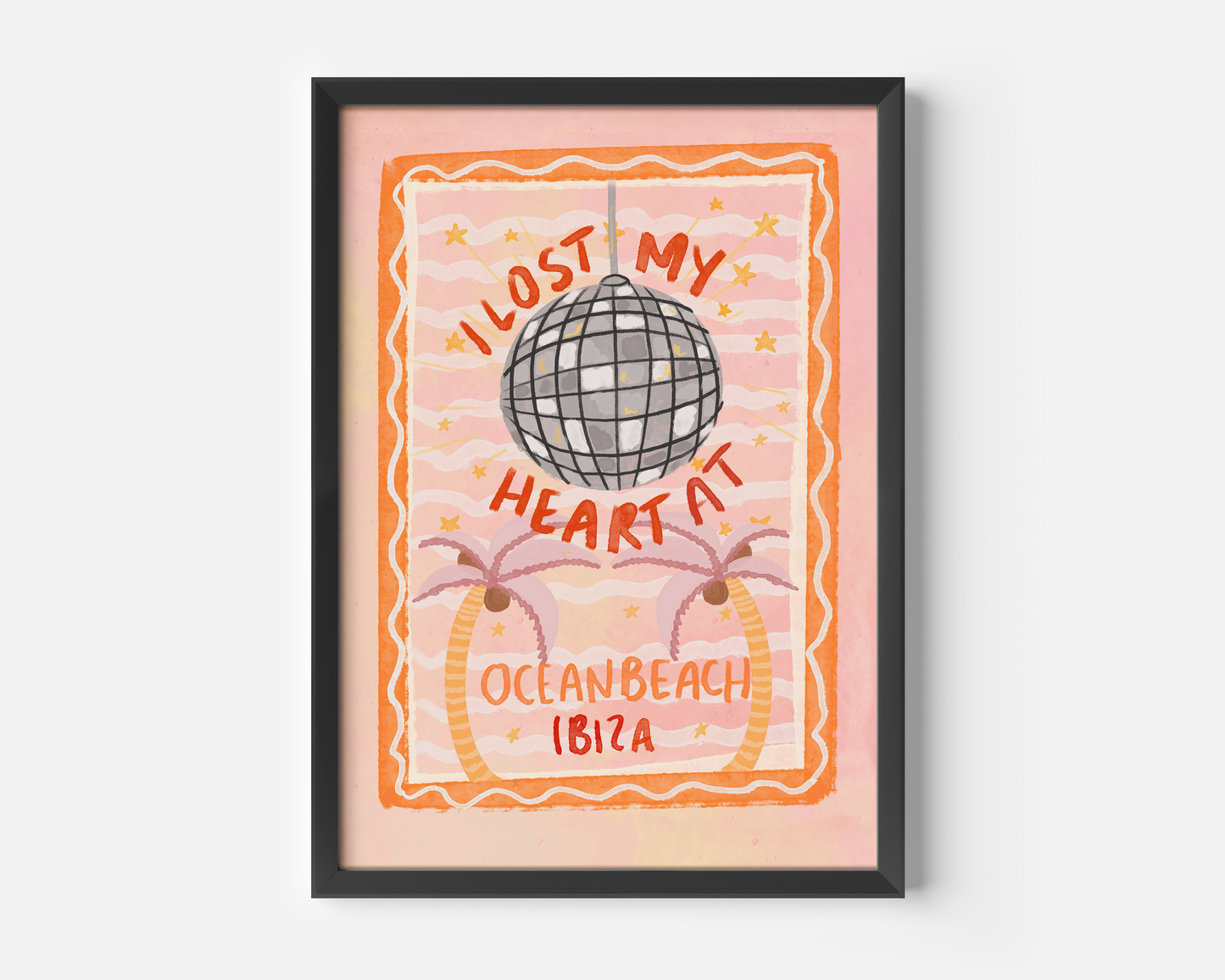 I Lost My Heart At Ocean Beach Ibiza Print