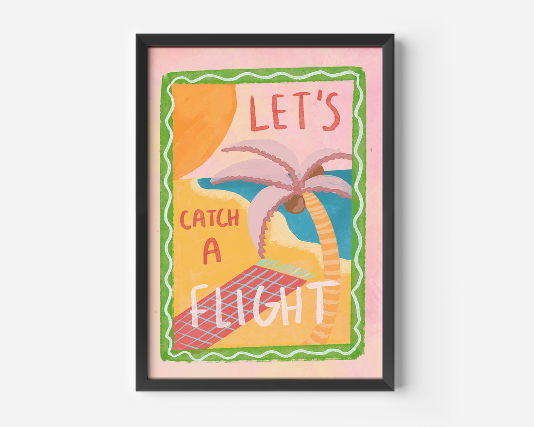Let’s Catch A Flight Print – Illustrated by Weezy