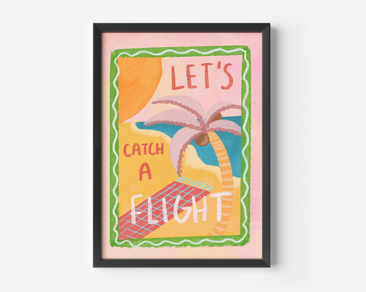 Let’s Catch A Flight Print