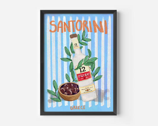 Santorini Print