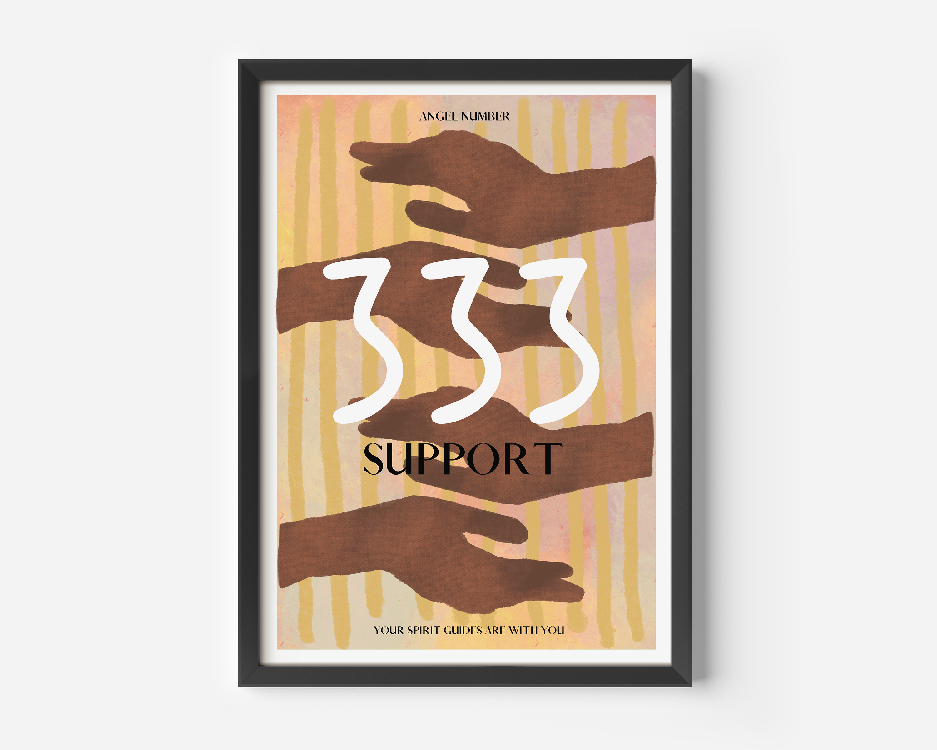 333 Help 333 Angel Numbers Support Print – Illustrated by Weezy