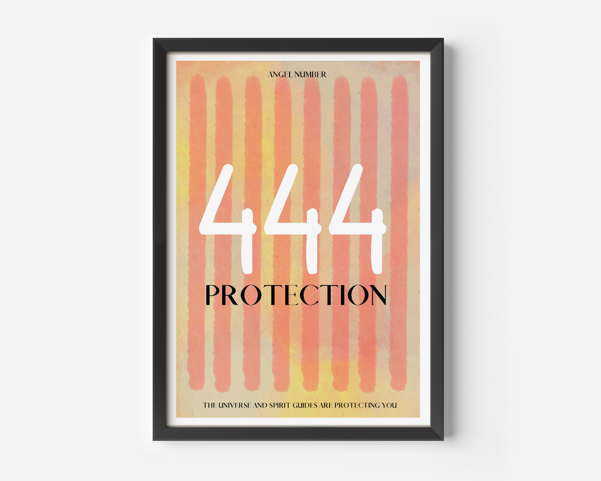 444 Angel Numbers Protection Print – Illustrated by Weezy