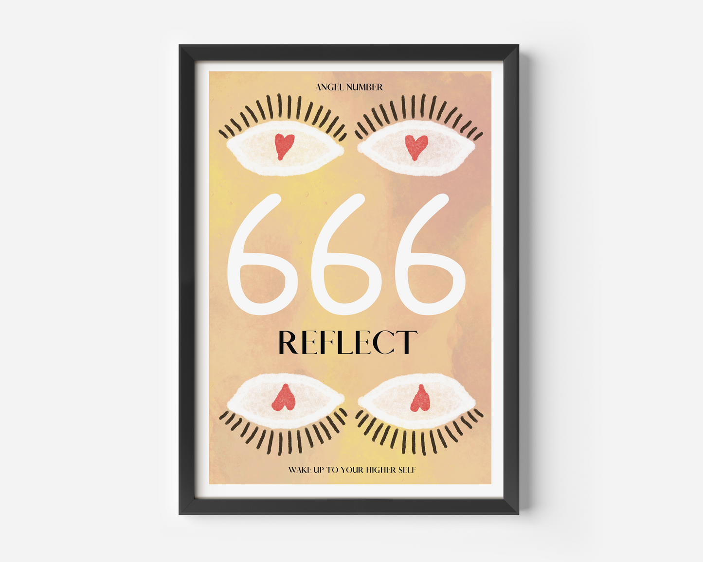 666 Angel Numbers Reflect Print