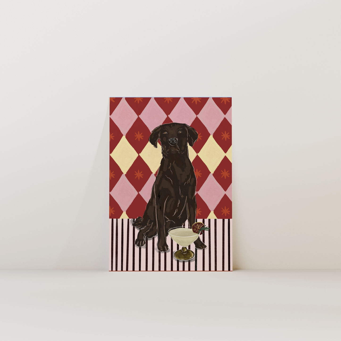 Black Labrador Dog Print