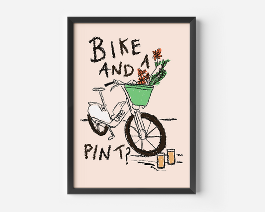 Bike And A Pint? Print