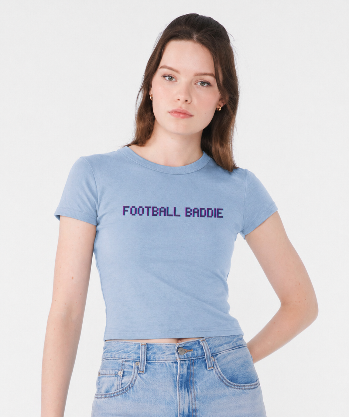 Football Baddie Micro Rib Baby T-shirt