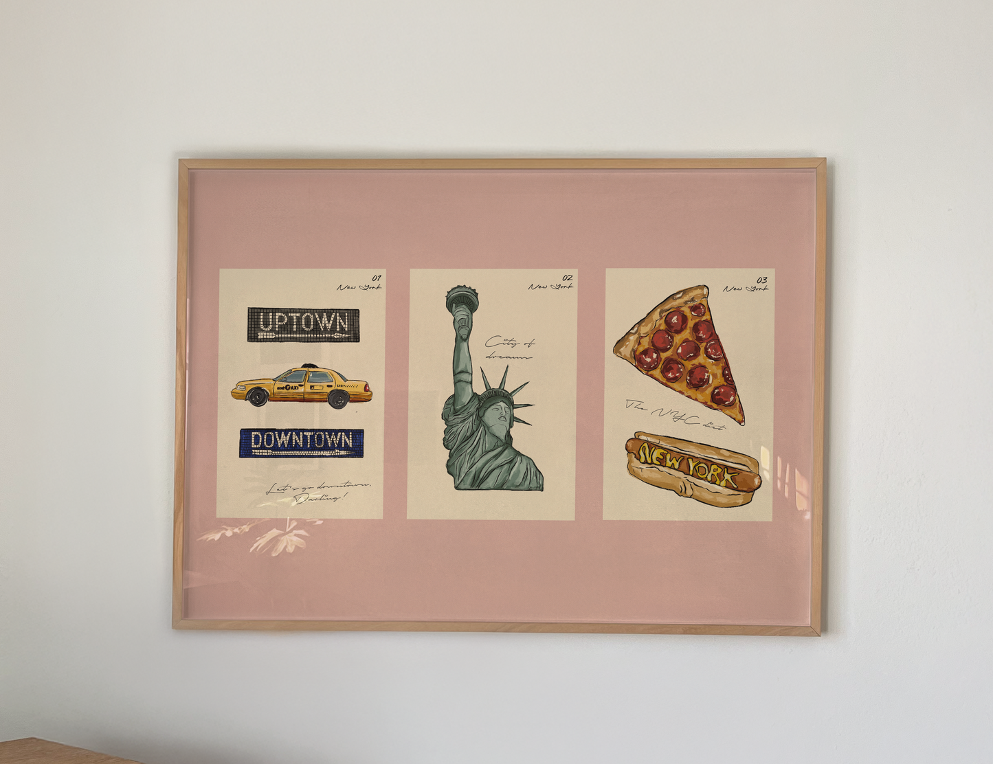 NYC City of Dreams - Three Mini Landmarks Print