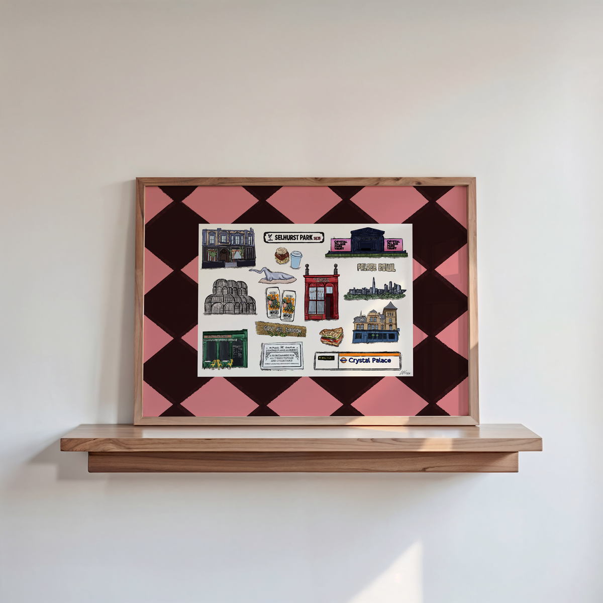 Crystal Palace Print | South London Collage Wall Art