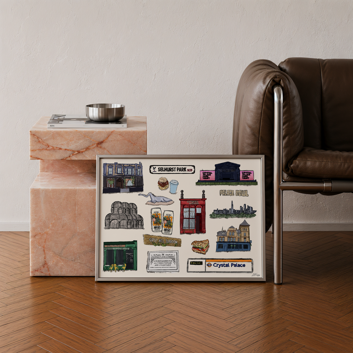 Crystal Palace Print | South London Collage Wall Art