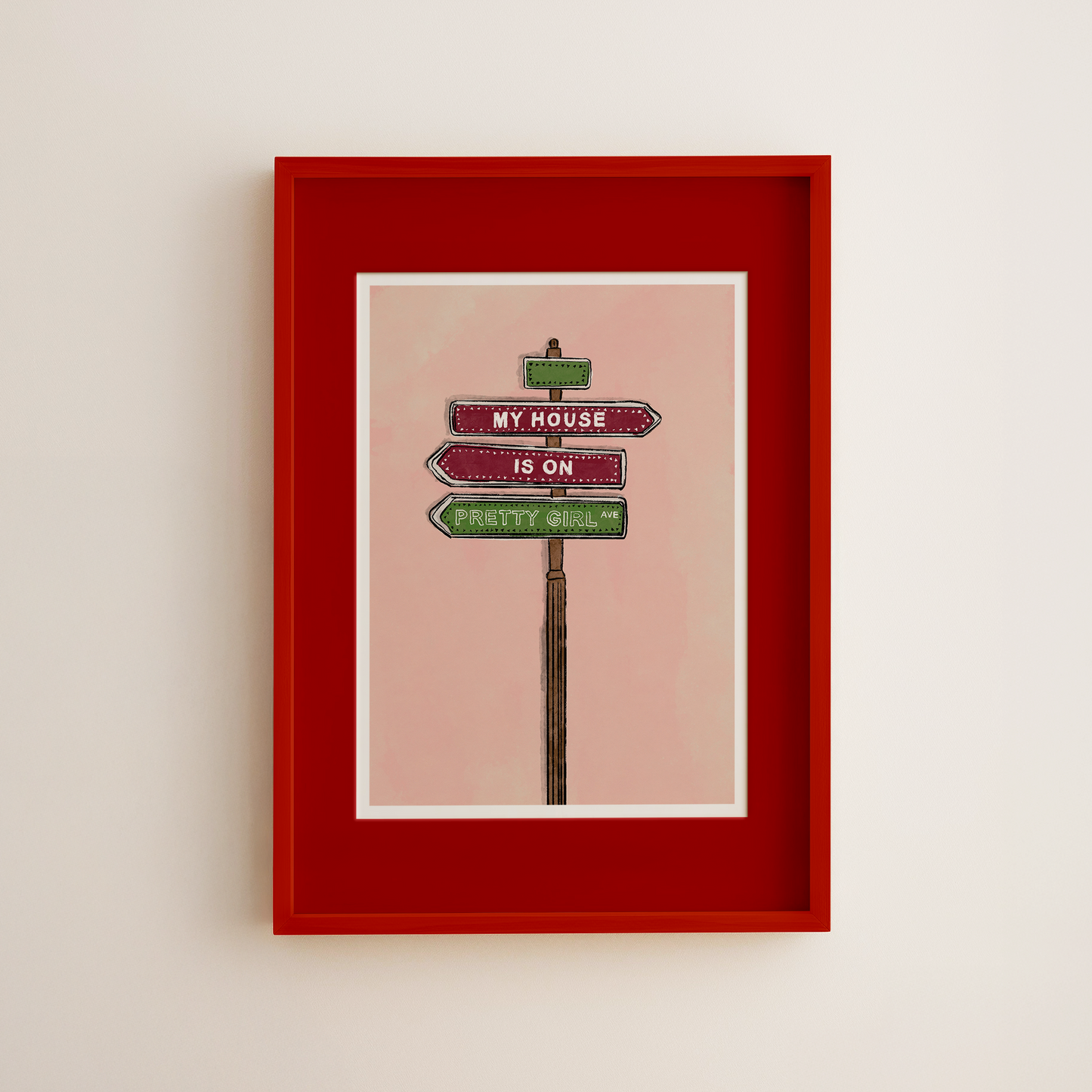Pretty Girl Avenue Portrait Print