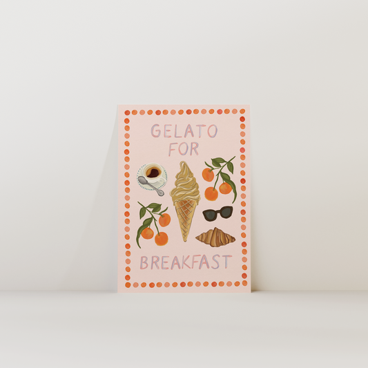 Sweet Gelato For Breakfast Print