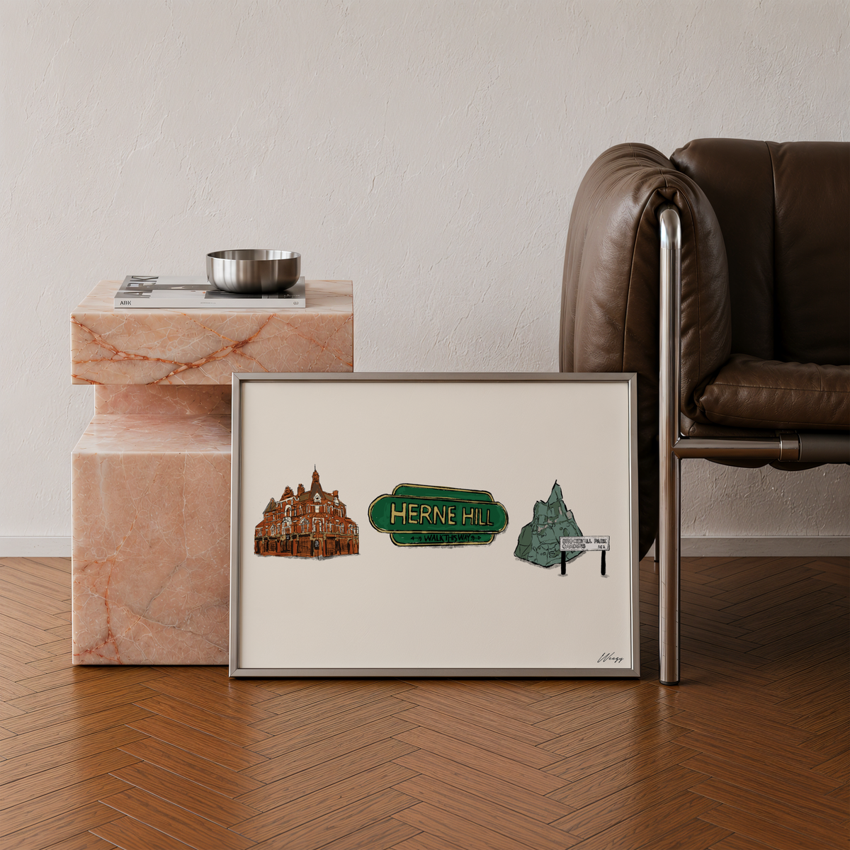 Herne Hill Print | South London Collage Wall Art