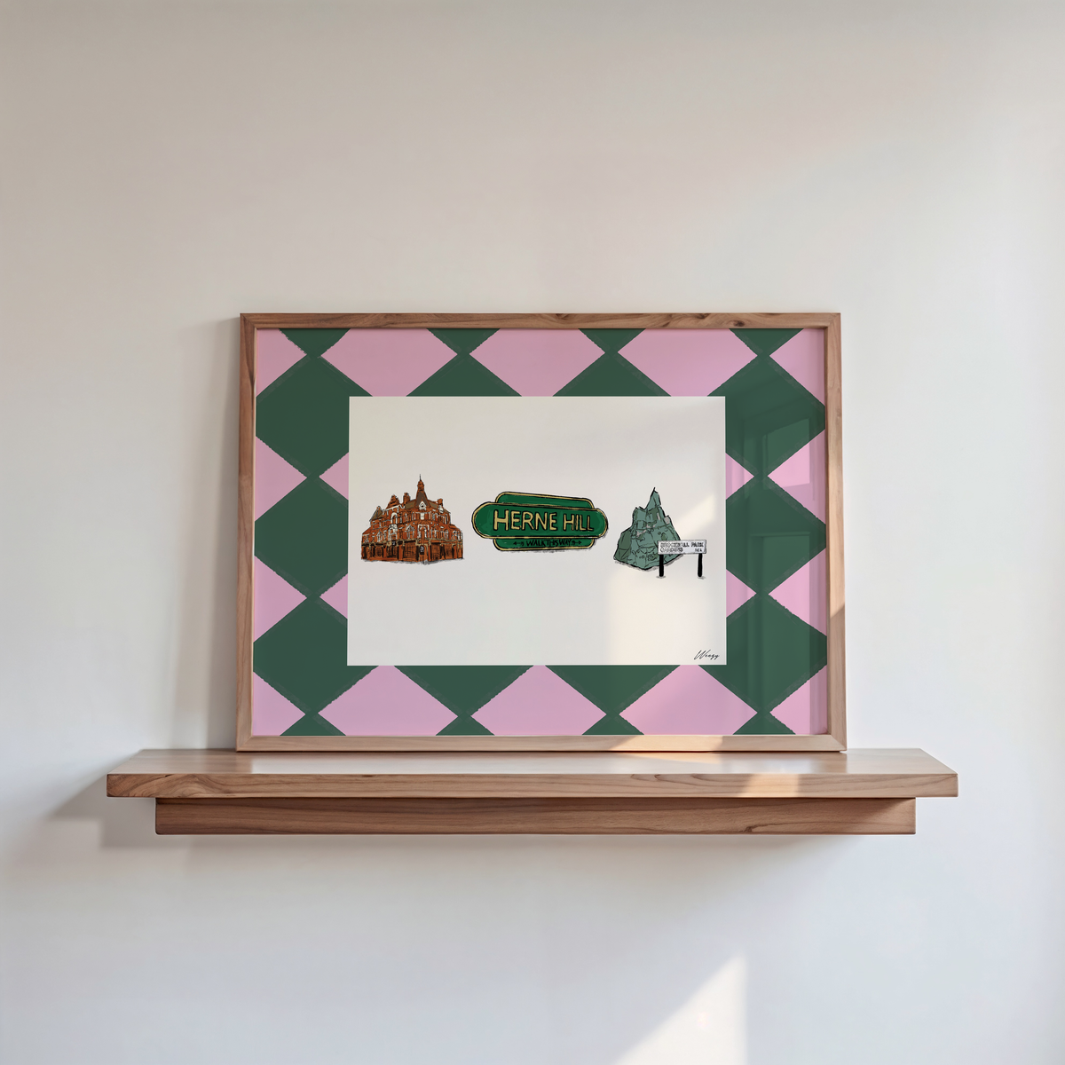 Herne Hill Print | South London Collage Wall Art