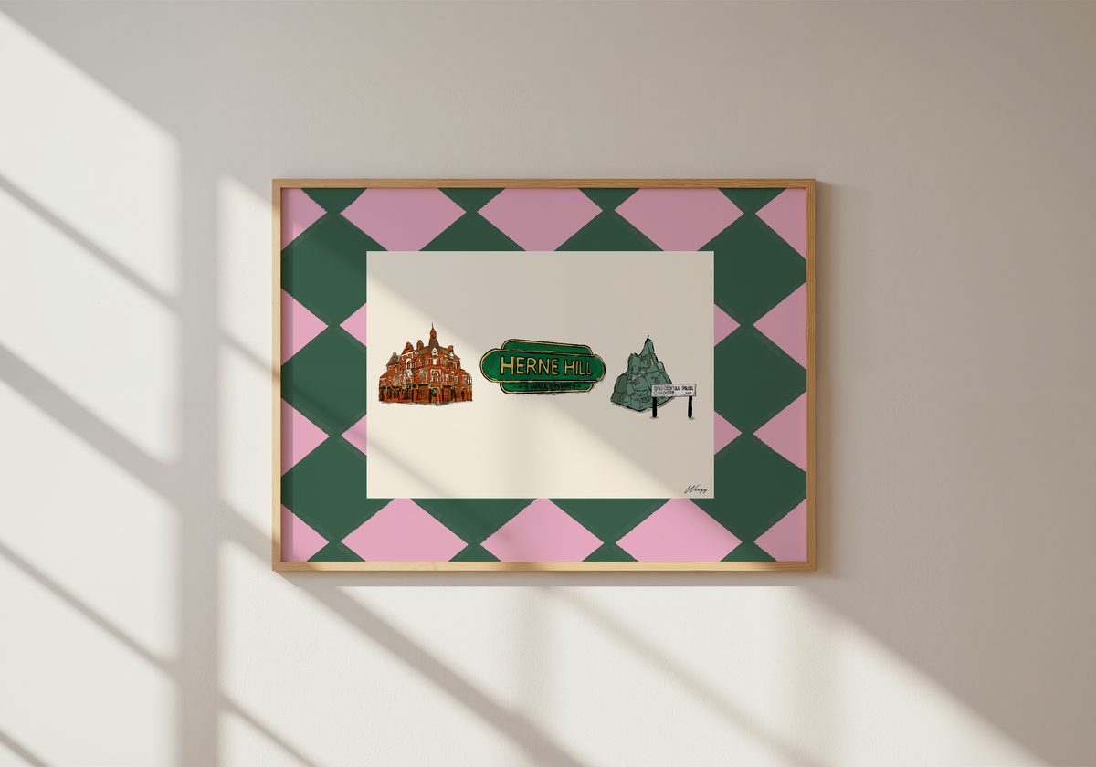 Herne Hill Print | South London Collage Wall Art