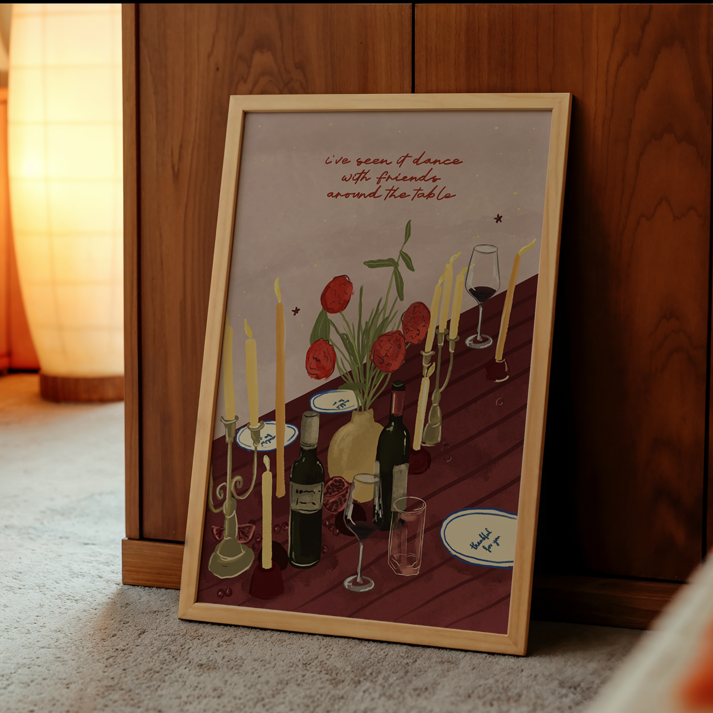 I've Seen It Dance With Friends Around The Table Print