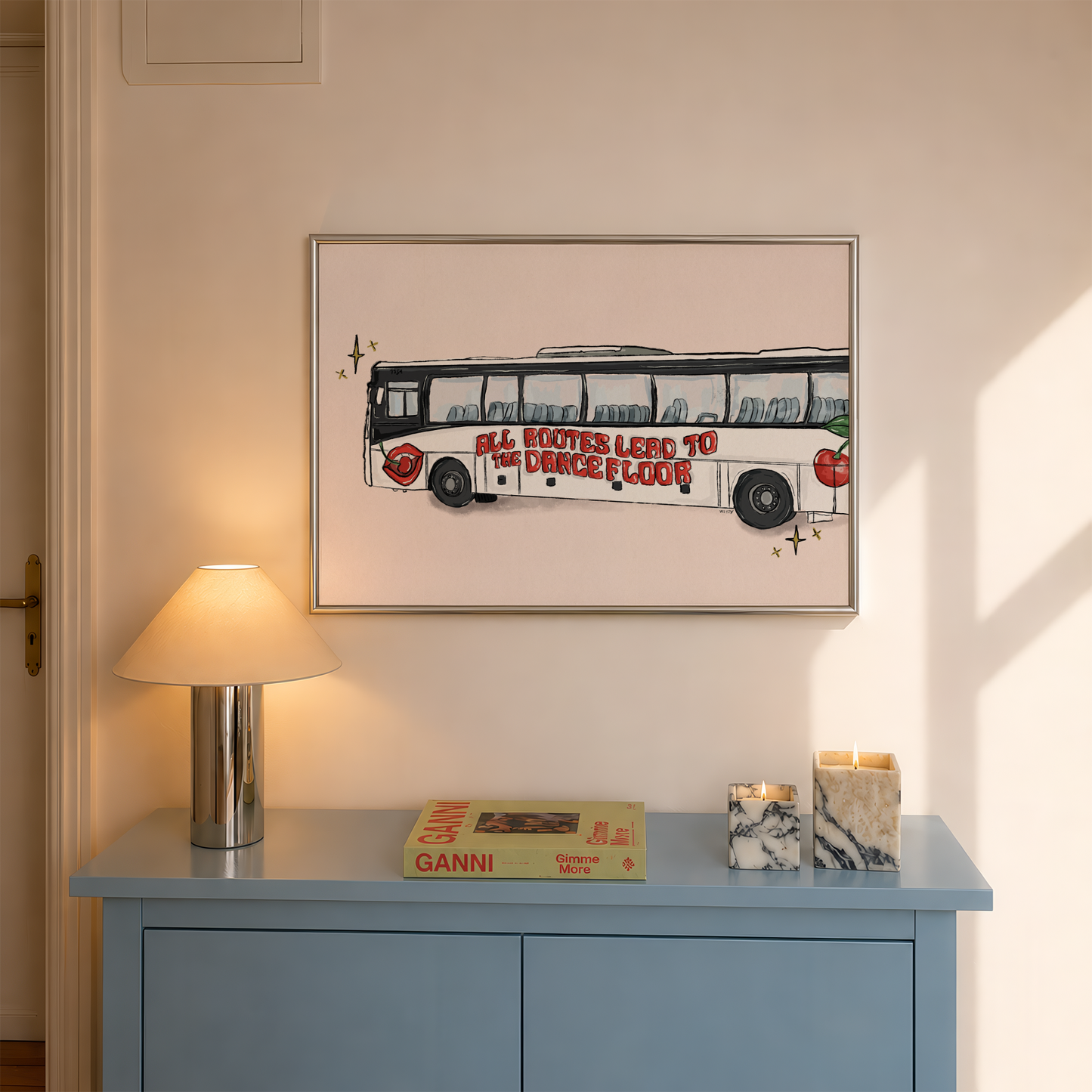 All Routes Lead To The Dancefloor (Ibiza Bus) Print