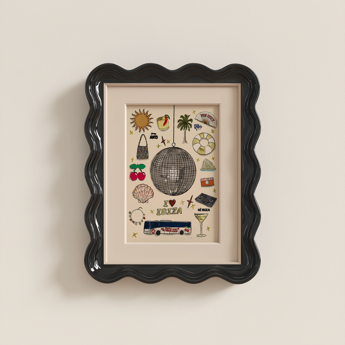 Ibiza Landmark Print