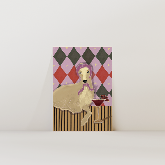 Italian Greyhound Cream Dog Print